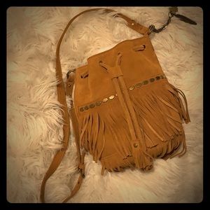 Lucky Brand Nirvana Fringe Bucket Bag